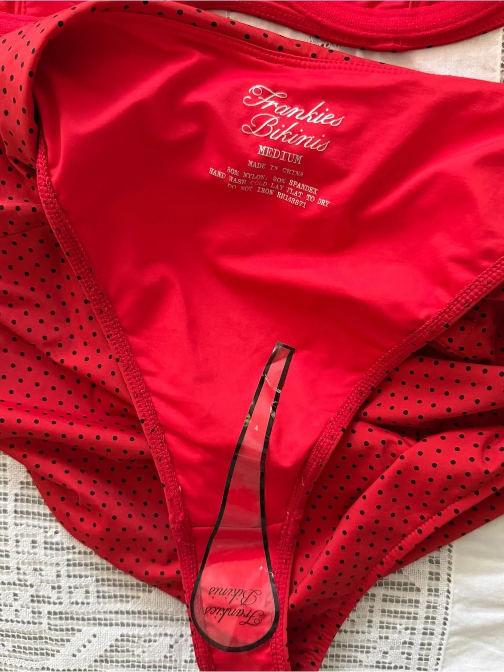 RARE frankie's bikinis fin top and clover swim skirt set